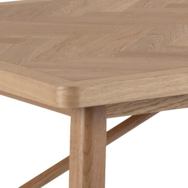 Gelway Oak Herringbone Retro Rectangular Dining Table image 3