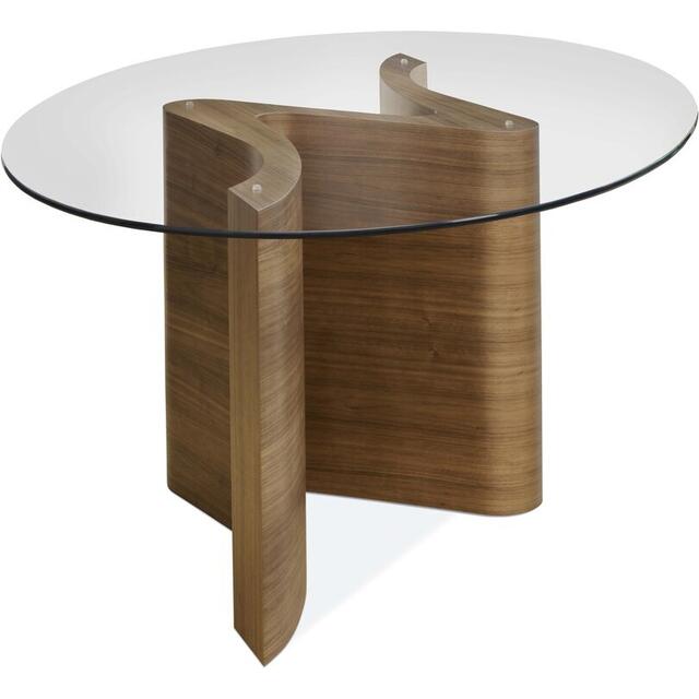 Tom Schneider Serpent Curved Wood Dining Table with Small Oval Glass Top 180 x 120cm image 2