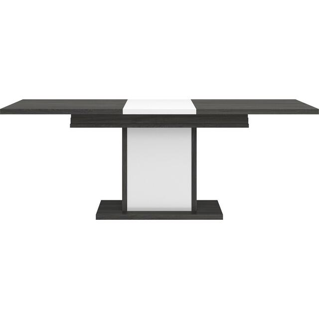 Aston Extending Dining Table 160-208cm - White & Light Oak or Black image 11