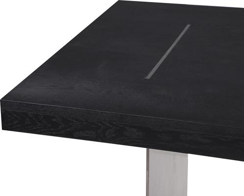 Unma Rectangular Dining Table 198cm x 97cm - Black & Brass or Steel image 11