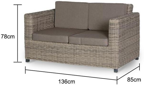 Two Seater Rattan Outdoor Sofa | Garden chairs