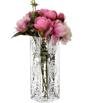 Glass Swirls Triangle Vase 25cm