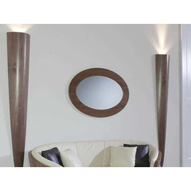 Tom Schneider Ellipse Curved Wooden Wall Mirror image 13