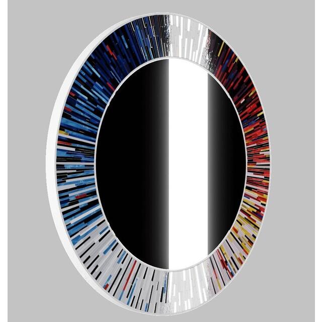 Roulette PIAGGI multicolour glass mosaic round mirror image 12