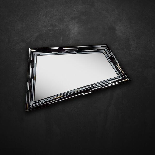 Rhombus black PIAGGI glass mosaic mirror