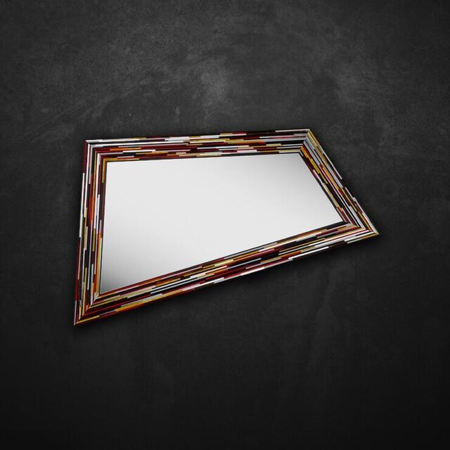 Rhombus multicolour PIAGGI glass mosaic mirror image 12