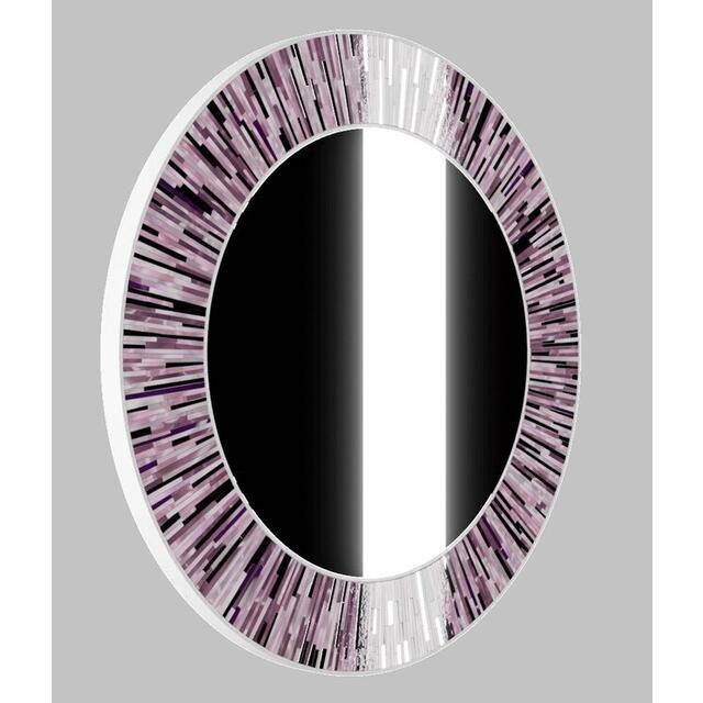 Roulette PIAGGI pink glass mosaic round mirror image 16