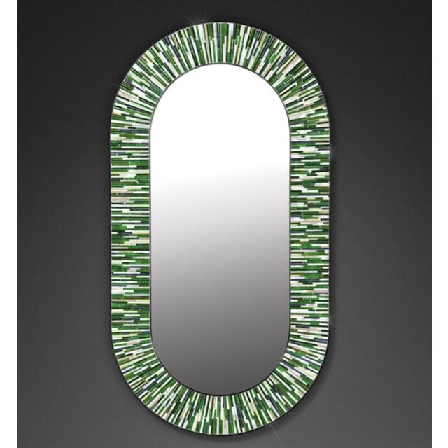 Stadium PIAGGI Green Glass Mosaic Mirror