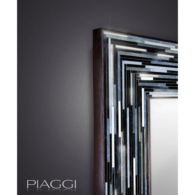 Big Q Grey Glass Mosaic Modern Mirror image 3