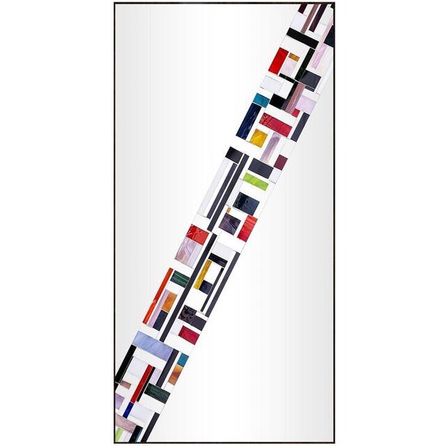 Abstract Rectangle Cross Mosaic Mirror