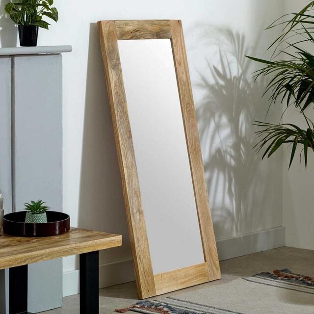 Surrey Solid Mango Wood Frame Rectangular Mirror Extra Long 