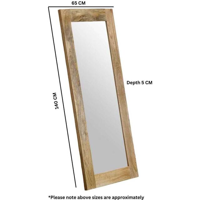 Surrey Solid Mango Wood Frame Rectangular Mirror Extra Long  image 3