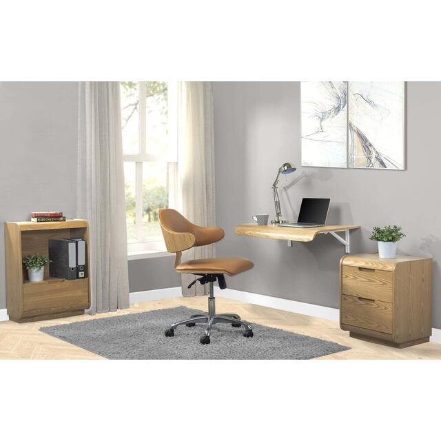 Jual Curved Swivel Office Chair in Oak or Walnut - PC210 image 5