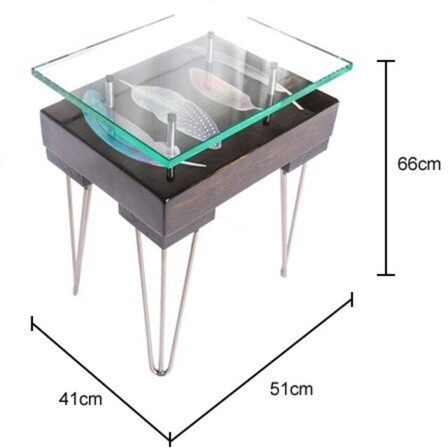 Bird Feather Side Table with Glass Top image 5