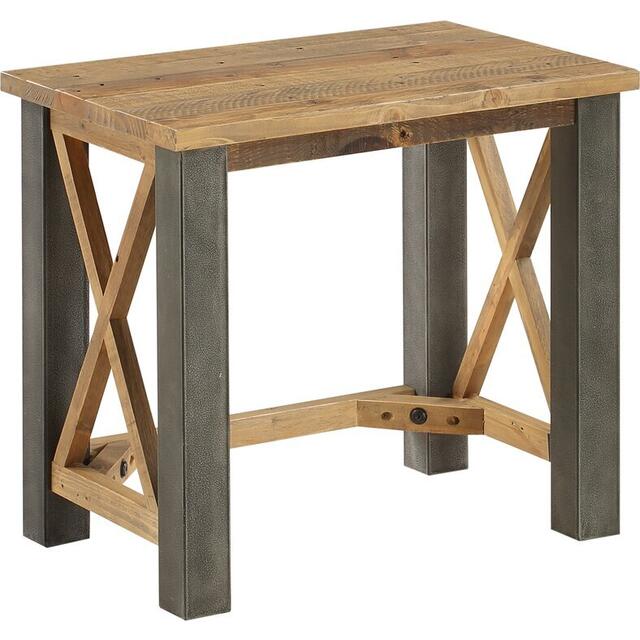 Urban Elegance Side Table Reclaimed Wood and Aluminium image 4