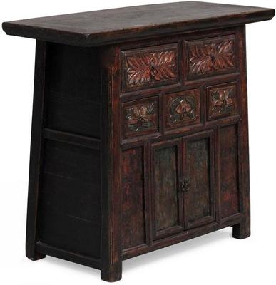 Carved Cabinet, Five Drawers