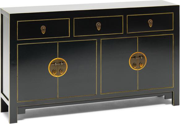 Large Classic Chinese Sideboard – Black