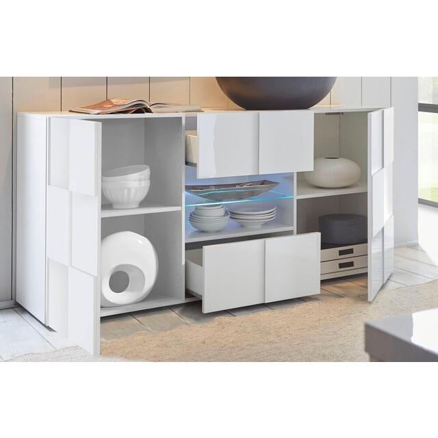Treviso Sideboard - Two Doors/Two Drawers High Gloss White Finish image 4