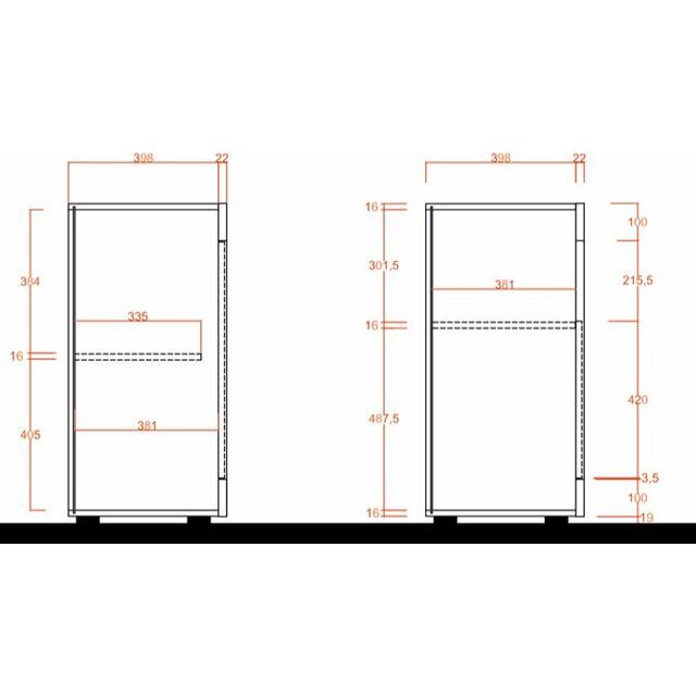 Como Three Door Sideboard - Grey Finish image 3