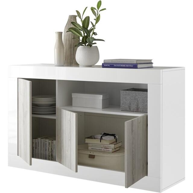 Como Three Door Sideboard - Anthracite and Grey Finish image 2