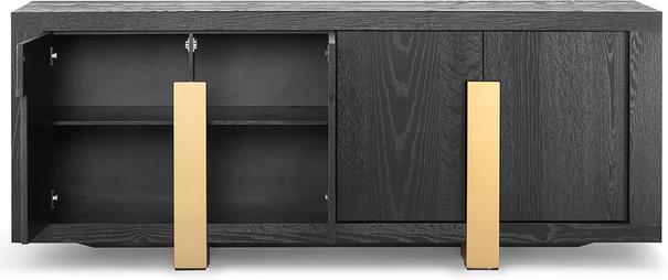 Parma Art Deco Sideboard Wenge with Brass Accent image 4