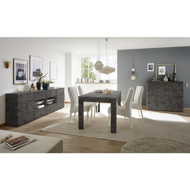 Treviso Long Sideboard - Two Doors/Four Drawers Anthracite Finish image 4