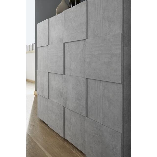 Treviso Two Door/Two Drawer Sideboard - Grey Concrete Finish image 4