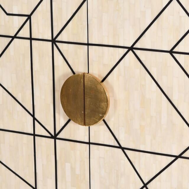 Art Deco Geometric Bone Bar Cabinet image 4