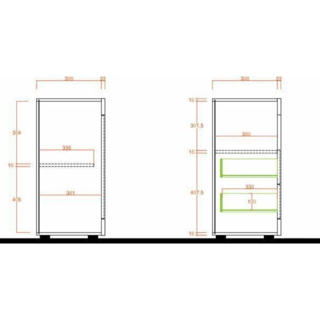 Como Two Door/Two Drawer Sideboard- Light Elm Finish image 4