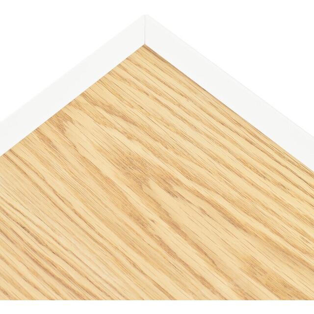 Arista Three Door Highboard - Matt White and Light Oak Finish image 6