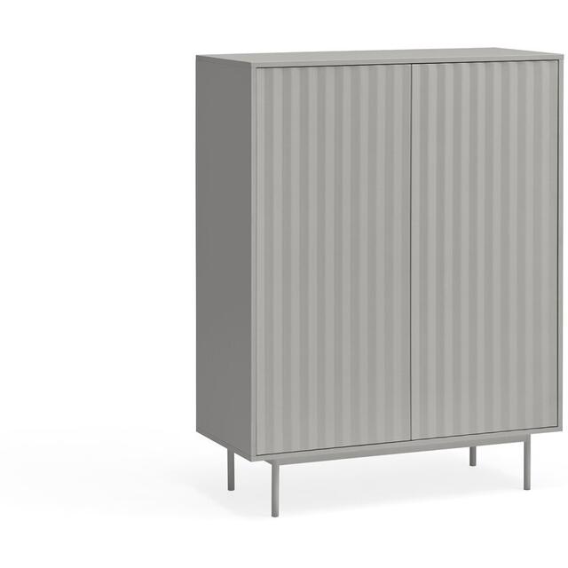Sierra Two Door Two Internal Drawers High Sideboard - Matt Light Grey Finish