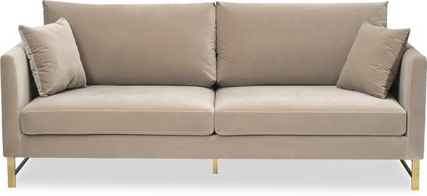 Vero 3 Seater Sofa in Mink Brown or Deep Blue Velvet image 2