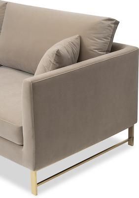 Vero 3 Seater Sofa in Mink Brown or Deep Blue Velvet image 6