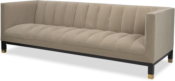 Gamal Velvet Sofa in Grey, Beige or Blue image 2