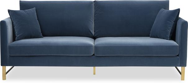 Vero 3 Seater Sofa in Mink Brown or Deep Blue Velvet image 8
