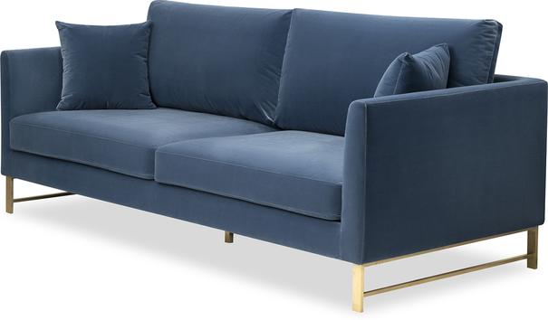 Vero 3 Seater Sofa in Mink Brown or Deep Blue Velvet image 9