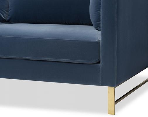 Vero 3 Seater Sofa in Mink Brown or Deep Blue Velvet image 11