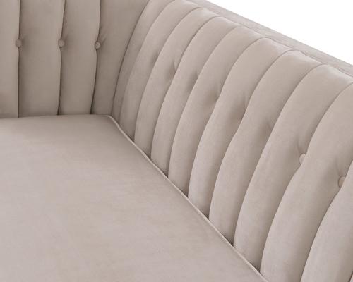 Harper Art Deco 3 Seater Sofa Dark Grey or Limestone image 10