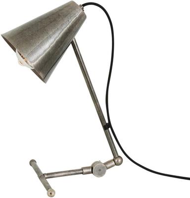 Comoro Industrial Antique Cone Table Task Lamp in Silver or Brass image 4