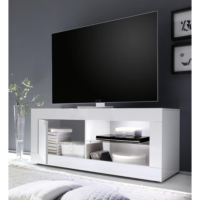 Urbino Collection Small TV Unit with Optional LED Spot Light -  Gloss White Finish image 4