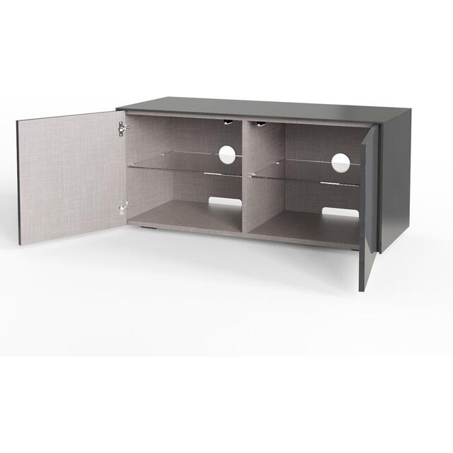 Frank Olsen TV Cabinet 110cm High Gloss Grey with Wireless Phone Charging, Mood Lighting and Remote Control Eye image 4