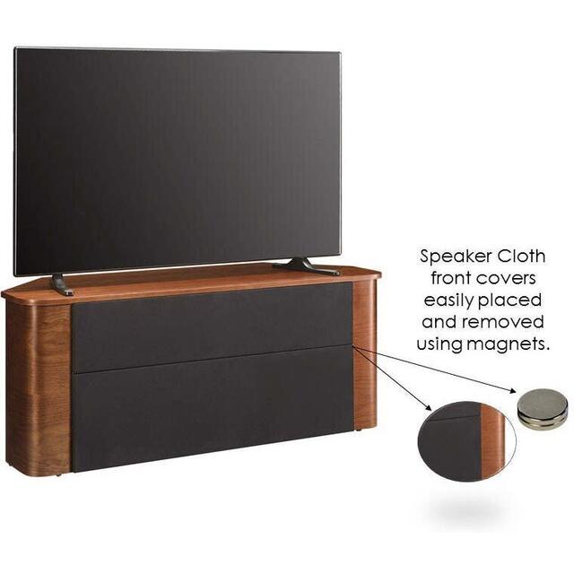 Jual Modern Acoustic Corner TV Stand Walnut JF708 image 8