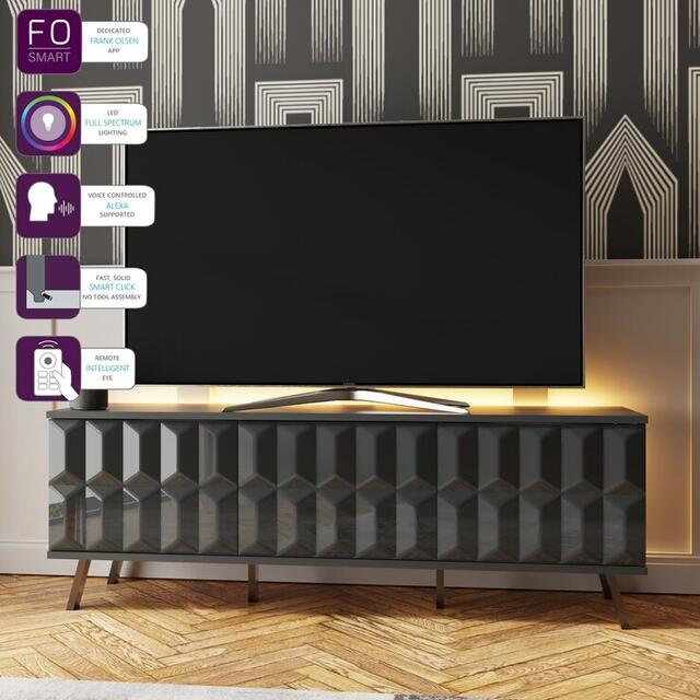 Frank Olsen Elevate Grey TV Cabinet with Mood Lighting & Intelligent Eye  image 4