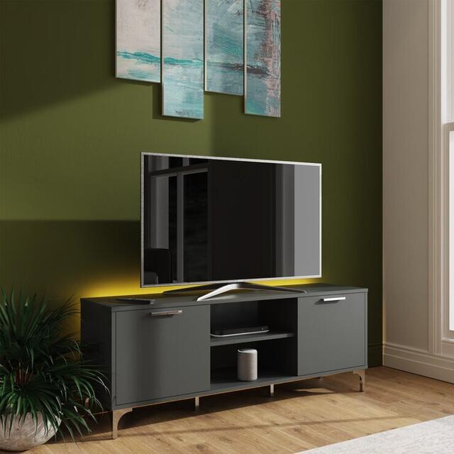 Frank Olsen Ouverte Grey TV Cabinet with Mood Lighting   image 2