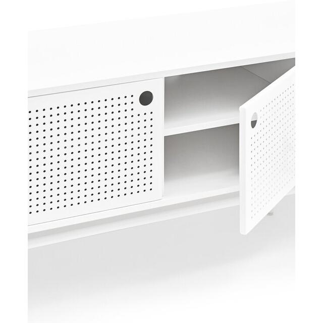 Punto Two Door Four Drawer TV Cabinet - Matt White image 6