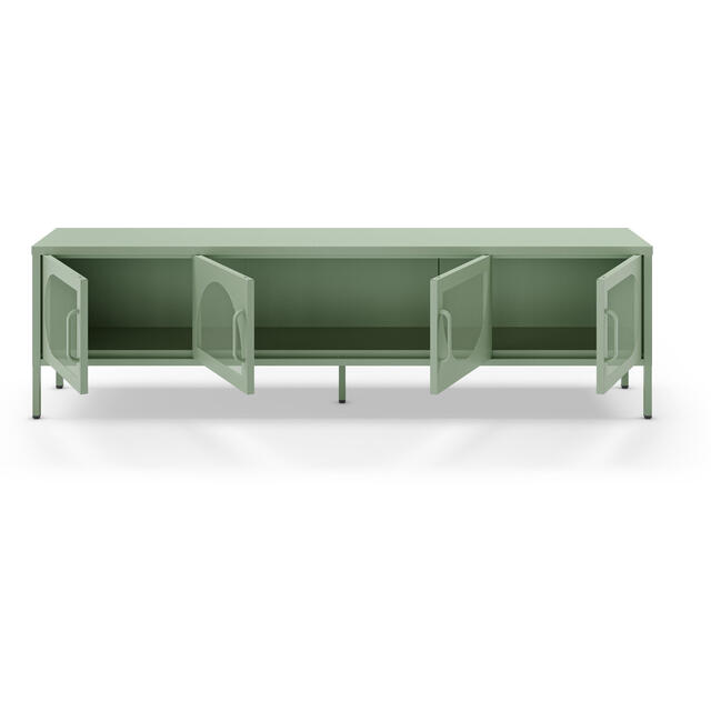 Mallorca Metal Four Door TV Stand - Mint Green image 4