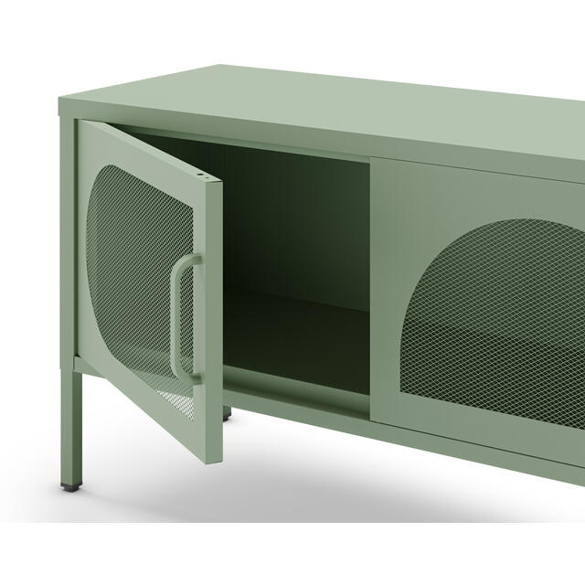 Mallorca Metal Four Door TV Stand - Mint Green image 5