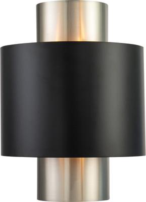Logan Art Deco Wall Lamp in Brass or Nickel and Black image 4
