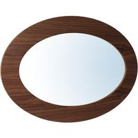 Tom Schneider Ellipse Curved Wooden Wall Mirror