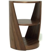 Tom Schneider DNA Curved Wood Lamp Table with Optional Glass Shelves